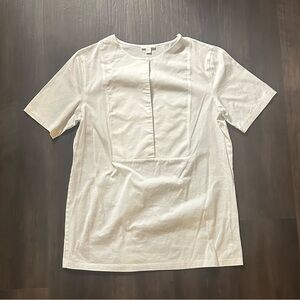 Cos oversized tuxedo short sleeve blouse tee